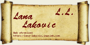 Lana Laković vizit kartica